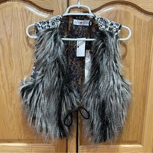 Rancho Estancia XL Faux Fur Lace Vest XL NWT